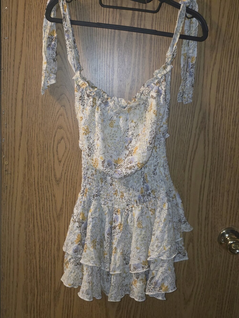 Romper Style Dress W/Tie-ShouldersWomens